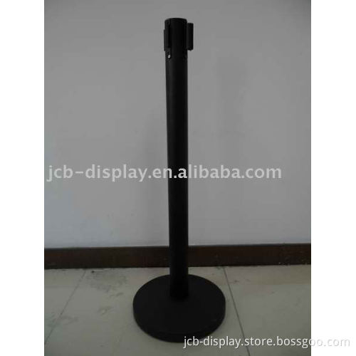 black iron post with blue belt tensabarrier(JCB-G02)